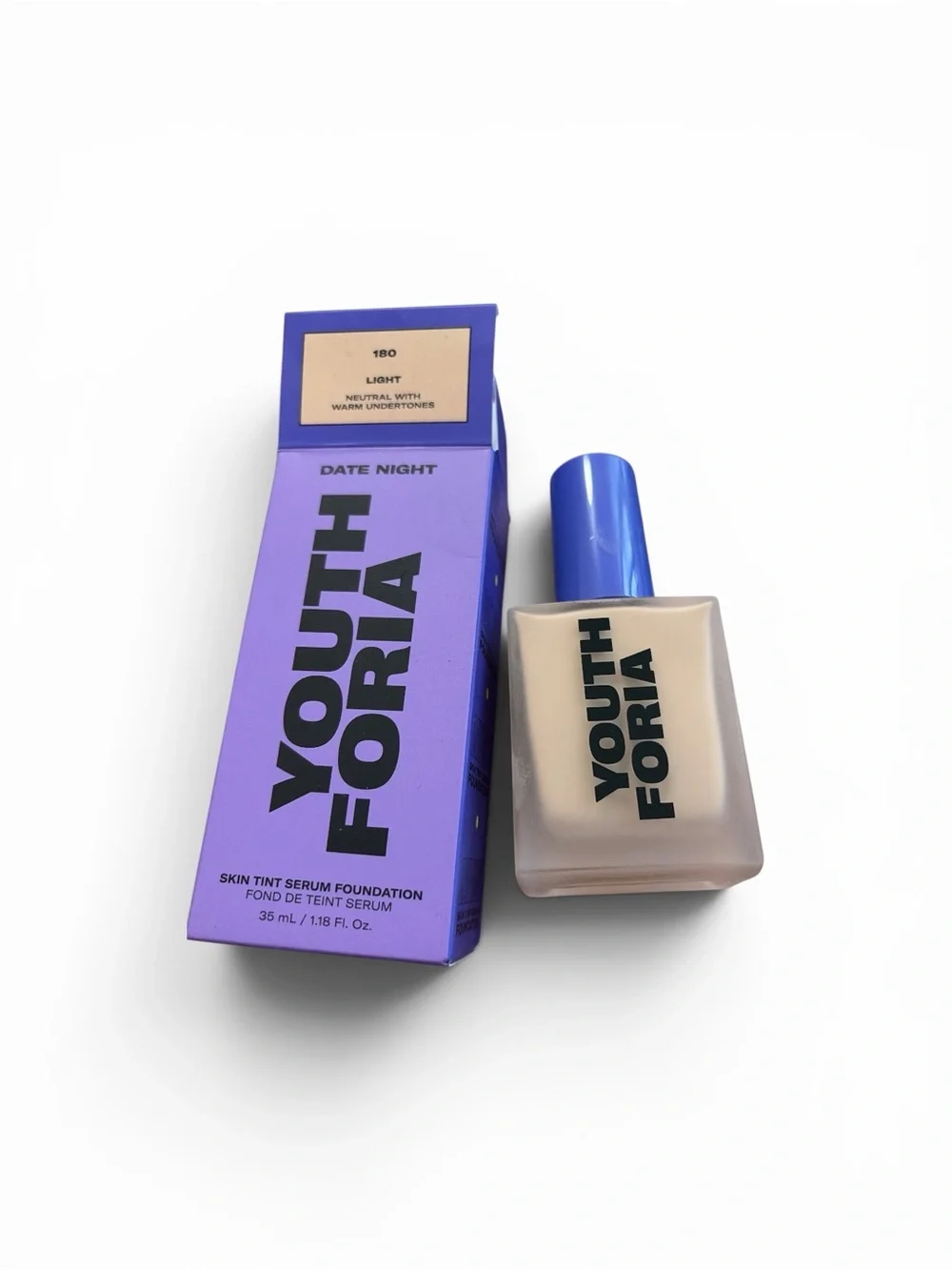 Youth Foria   Date  Night Skin Tint Serum Foundation - 180 Light (Cream)